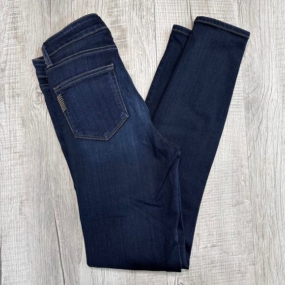 Paige Hoxton Ultra Skinny Jeans Women's 26 Blue Mid Rise Mona DNM521 Dark Wash - Picture 5 of 11